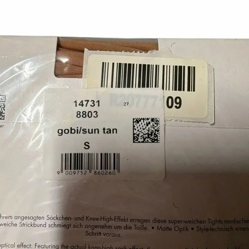 NWT Wolford Harmony Tights in Gobi / Sun Tan S 14731